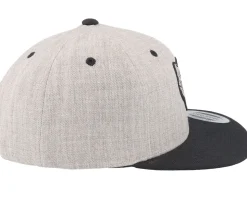 Kids White Wolf Heather Grey/Black Snapback - Kiddo Cap