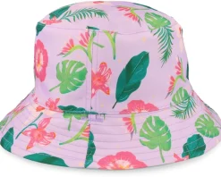 Kids Wild Hibiscus Pink Hat Bucket - Headster