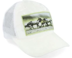 Kids Wild Horses Velvet White Trucker - Calza Pennello