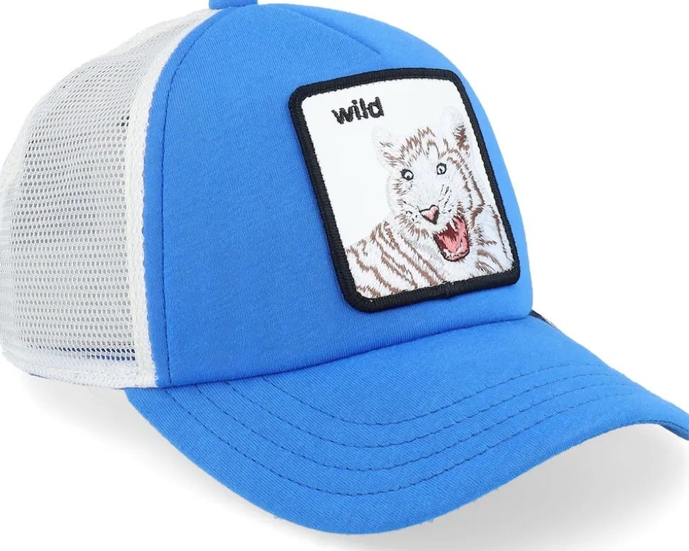 Kids Wild Stripes Blue/White A-Frame Trucker - Goorin Bros.