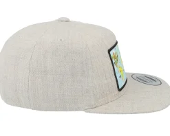 Kids World Map Grey Snapback - Kiddo Cap