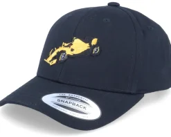 Kids Yellow Racing Car Black Adjustable - Kiddo Cap
