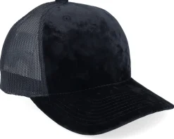 Kids Youth Black/Black Velvet A-Frame Trucker - Equip