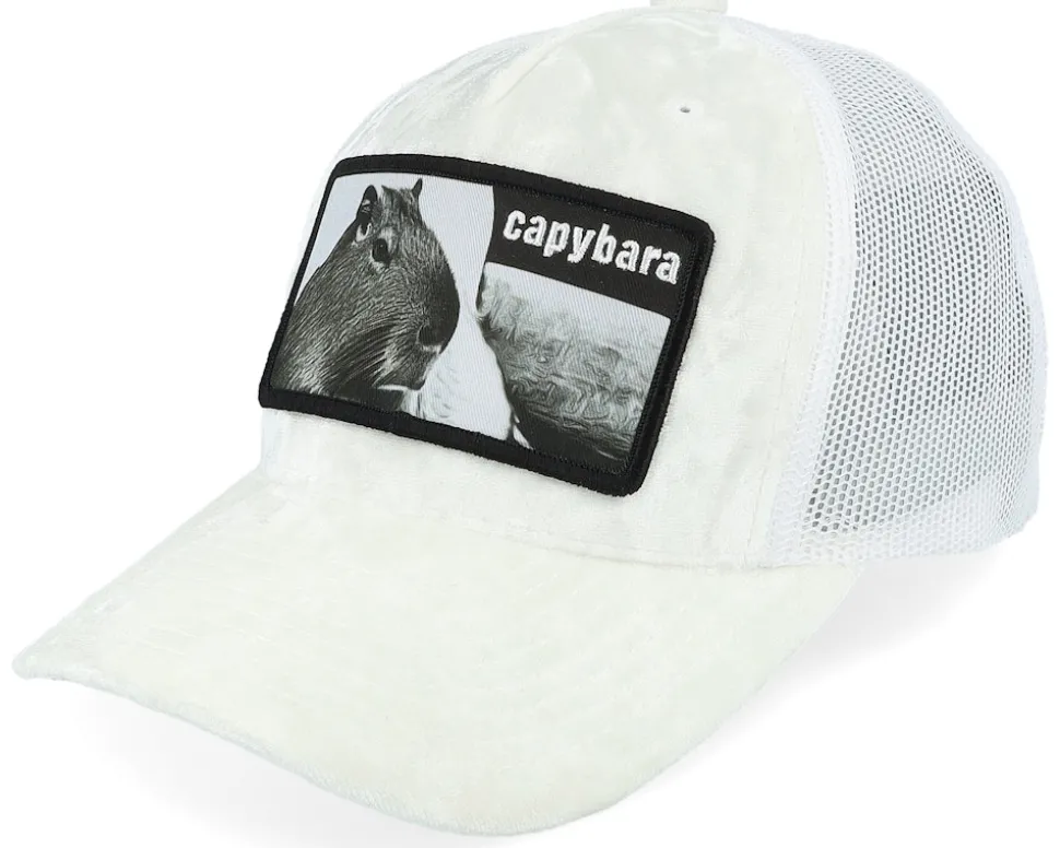 Kids Youth Capybara Sofa Velvet White Trucker - Iconic