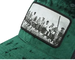 Kids Youth Lunch Atop A Skyscraper Velvet Green/Black Trucker - Public Domain
