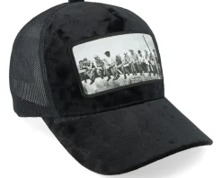 Kids Youth Lunch Atop A Skyscraper Velvet Black Trucker - Public Domain