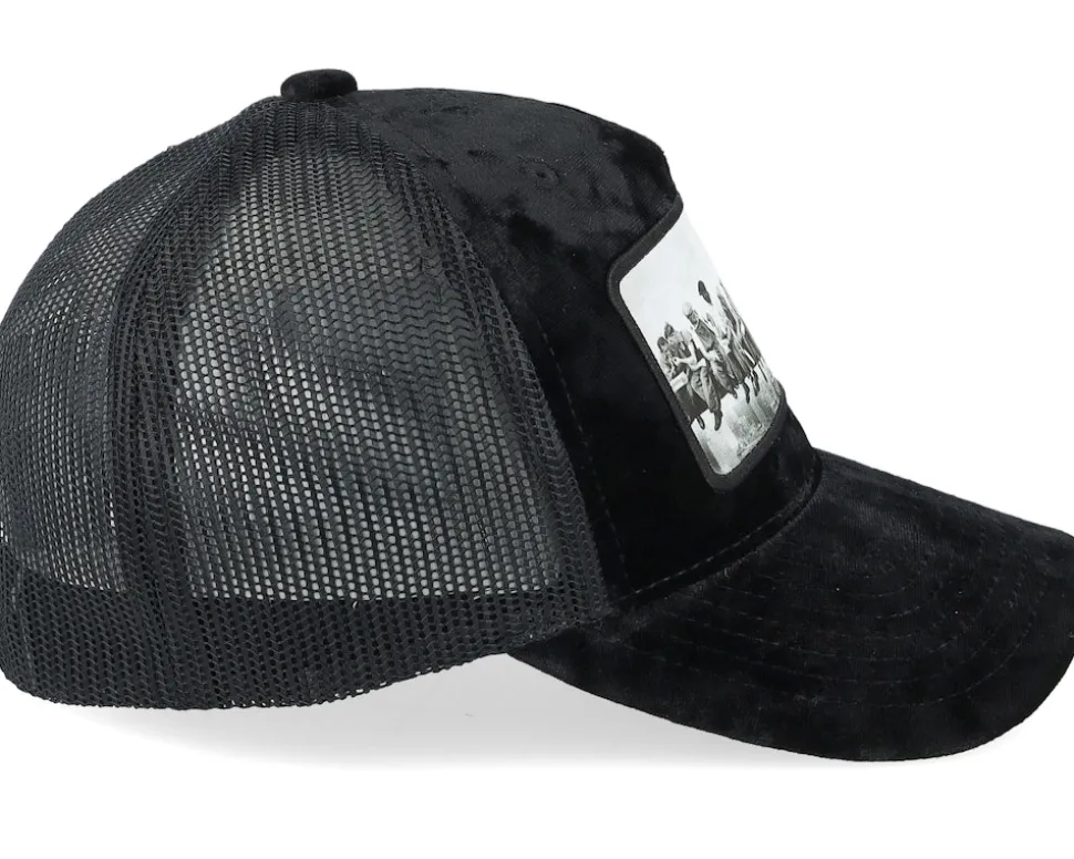 Kids Youth Lunch Atop A Skyscraper Velvet Black Trucker - Public Domain