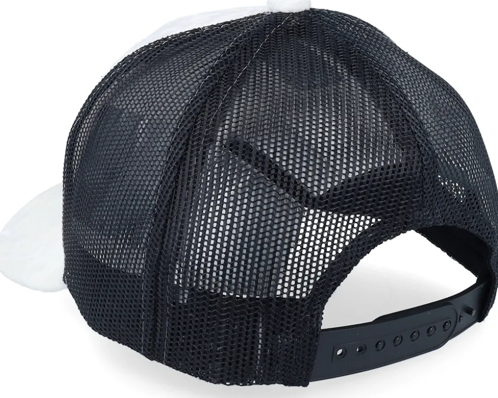 Kids Youth White/Black Velvet A-Frame Trucker - Equip