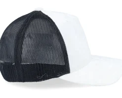 Kids Youth White/Black Velvet A-Frame Trucker - Equip