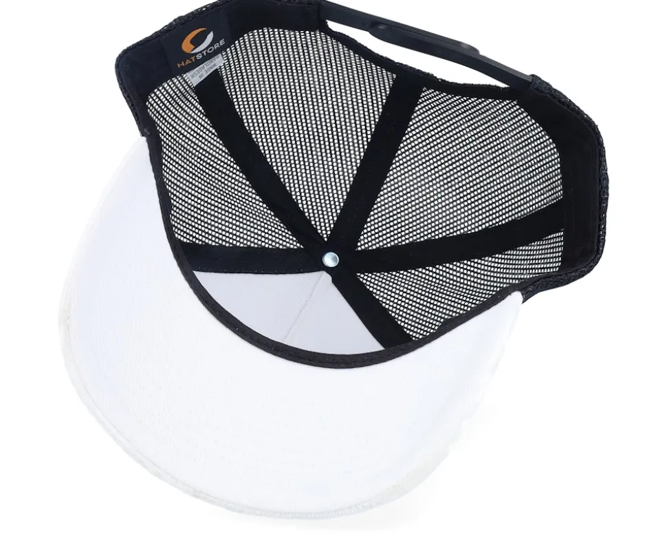 Kids Youth White/Black Velvet A-Frame Trucker - Equip