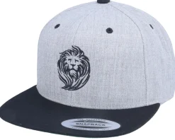 King Of Heather Grey/Black Snapback - Iconic