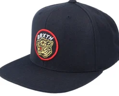 Kit Medium Profile Black Snapback - Brixton