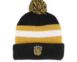 Kit Pom Beanie Black/Off White/Bright Gold Pom - Brixton