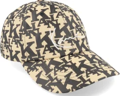Kk Signature Retro Logo Cap Sand/Black Dad Cap - Karl Kani