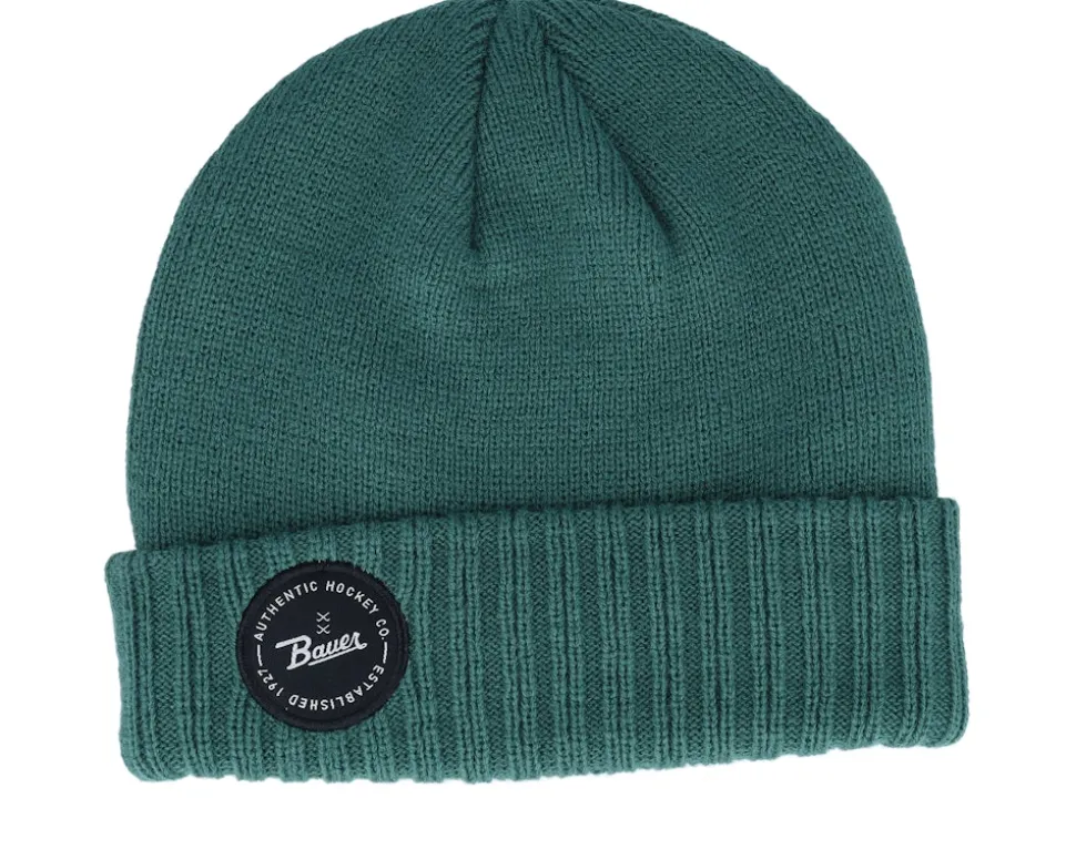 Knit Patch Toque Green Cuff - Bauer
