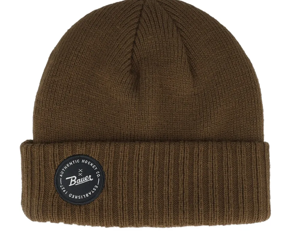 Knit Patch Toque Tan Cuff - Bauer