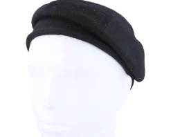 Knitted Black Beret Beanie - Seeberger
