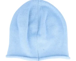 Knitted Light Blue Beret Beanie - Seeberger