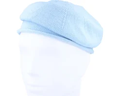 Knitted Light Blue Beret Beanie - Seeberger