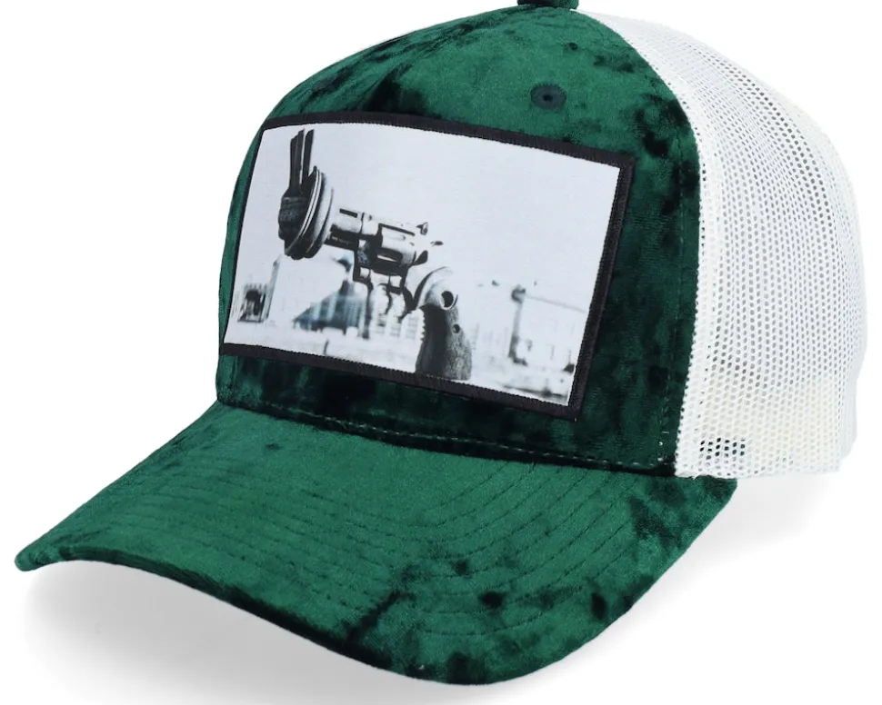 Knotted Gun Velvet White/Black A-frame Trucker - Calza Pennello