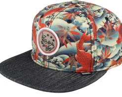Koi Linen Black Snapback - Djinns