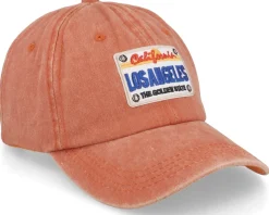 LA License Plate Red Dad Cap - Iconic