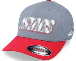 Lanes Hat Charcoal/Red Flexfit - Alpinestars