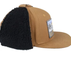 Lappland Canvas Flatbrim Caramel/Black Earflap - Wild Spirit