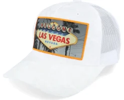 Las Vegas Sign Velvet White A-frame Trucker - Calza Pennello