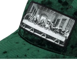 Last Supper Green/Black Velvet Trucker - Public Domain