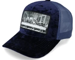 Last Supper Green/Black Velvet Trucker - Public Domain