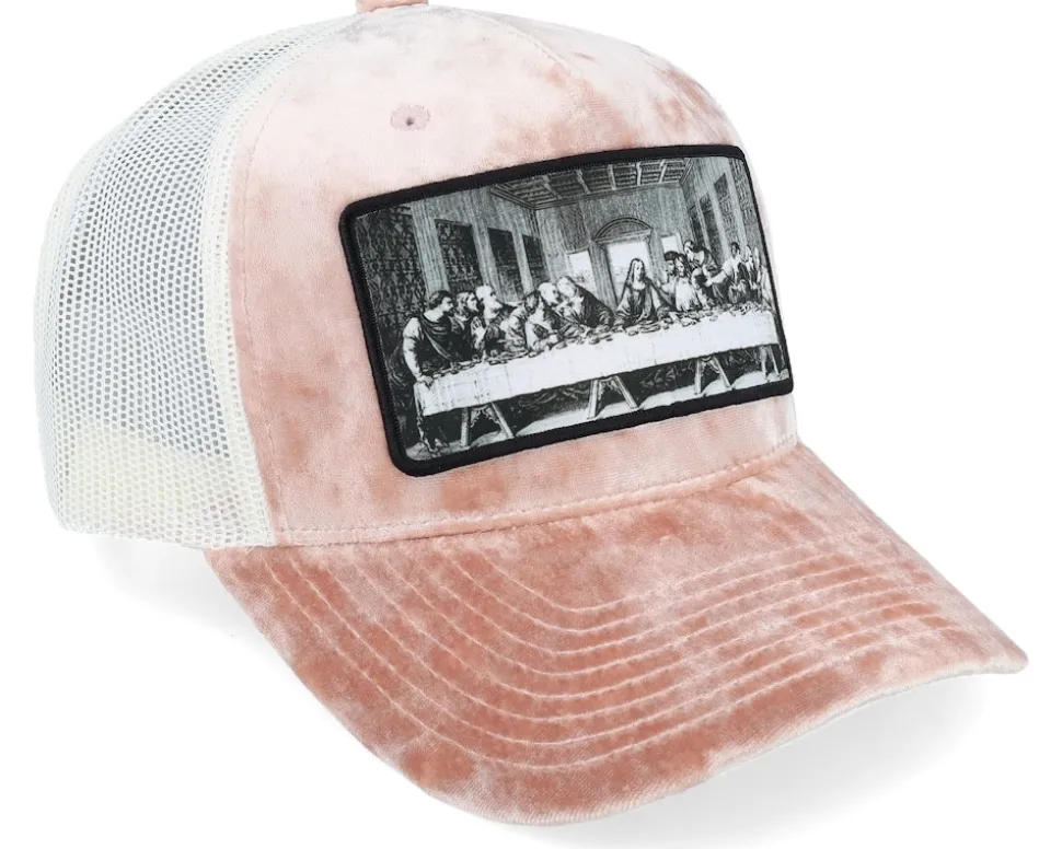 Last Supper Peach/Ivory Velvet Trucker - Public Domain