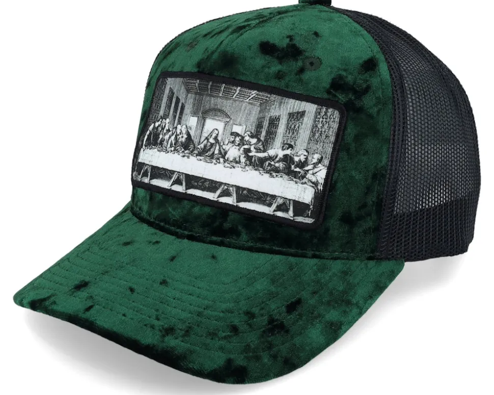 Last Supper Peach/Ivory Velvet Trucker - Public Domain