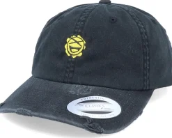 Laughing XD Smiley Ripped Black Dad Cap - Abducted
