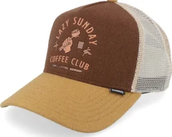 Lazy Barista Beige/Brown/Creme A-Frame Trucker - Djinns