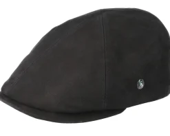 Leather Sixpence Black Flatcap - City Sport