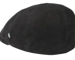 Leather Sixpence Black Flatcap - City Sport