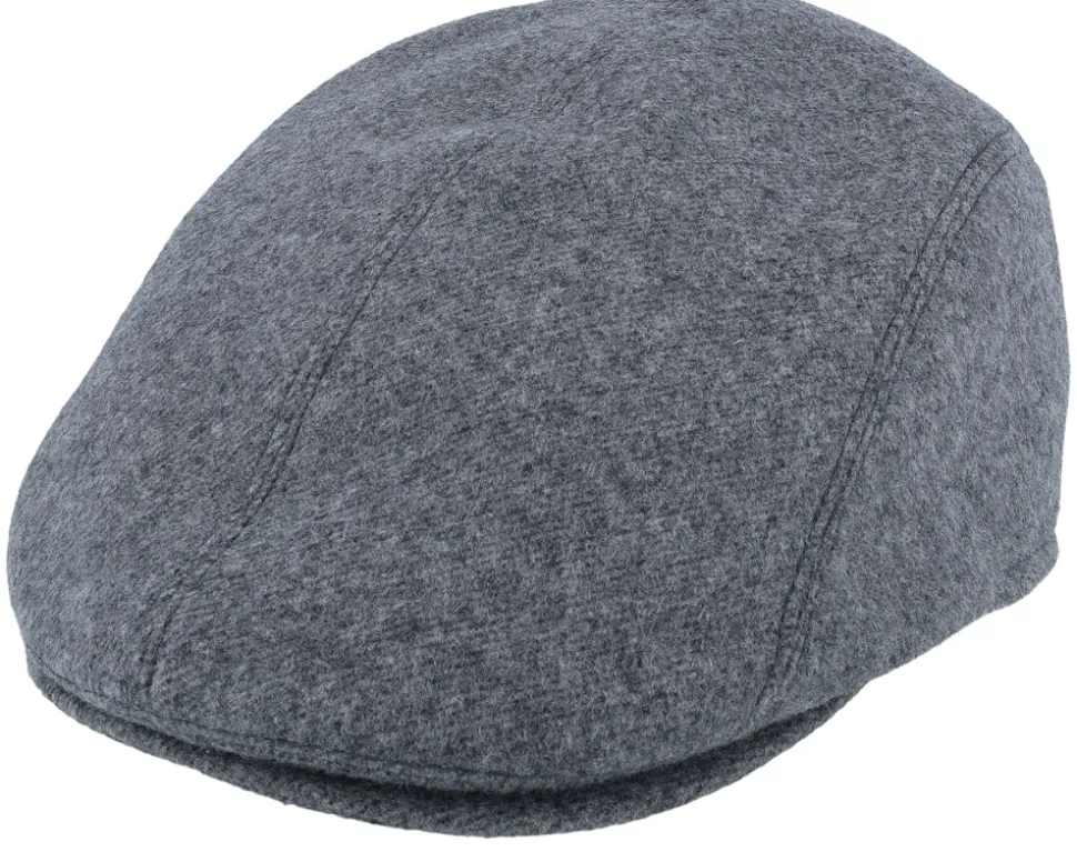 Lennart Pure Wool Blend Grey Flat Cap - Mayser