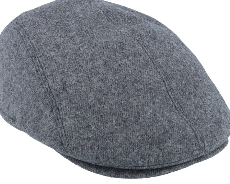 Lennart Pure Wool Blend Grey Flat Cap - Mayser