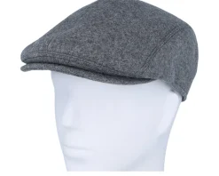 Lennart Pure Wool Blend Grey Flat Cap - Mayser
