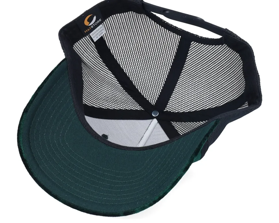 Leopard Big Patch Velvet Green/Black Trucker - Calza Pennello