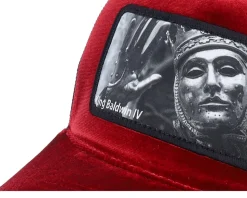 Leper King Baldwin Iv Velvet Red/Black A-Frame Trucker - Calza Pennello