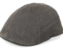 Level Co/Pe Brown Flat Cap - Stetson