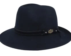 Levi Woolfelt Wr Crush. Black Fedora - MJM Hats