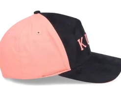 Leyton Curved Peak Black/Coral Adjustable - King Apparel