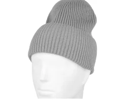 Light Grey Oversized Cuff Blank Beanie - Beechfield