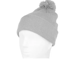 Light Grey Pom Blank Beanie - Beechfield
