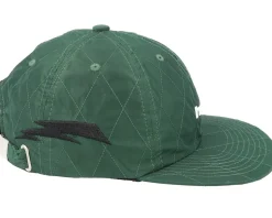 Lightining Quilted 6 Panel Hat Forest Green Strapback - HUF