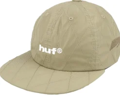 Lightining Quilted 6 Panel Hat Forest Green Strapback - HUF