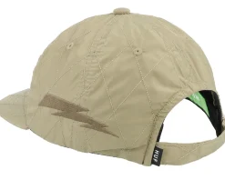 Lightining Quilted 6 Panel Hat Tan Strapback - HUF